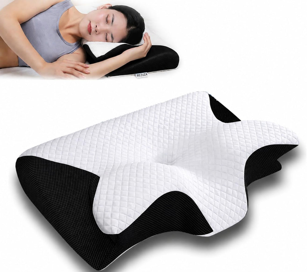 Memory Foam Cervical Pillow, 2-in-1 Ergonomic Contour Orthopedic